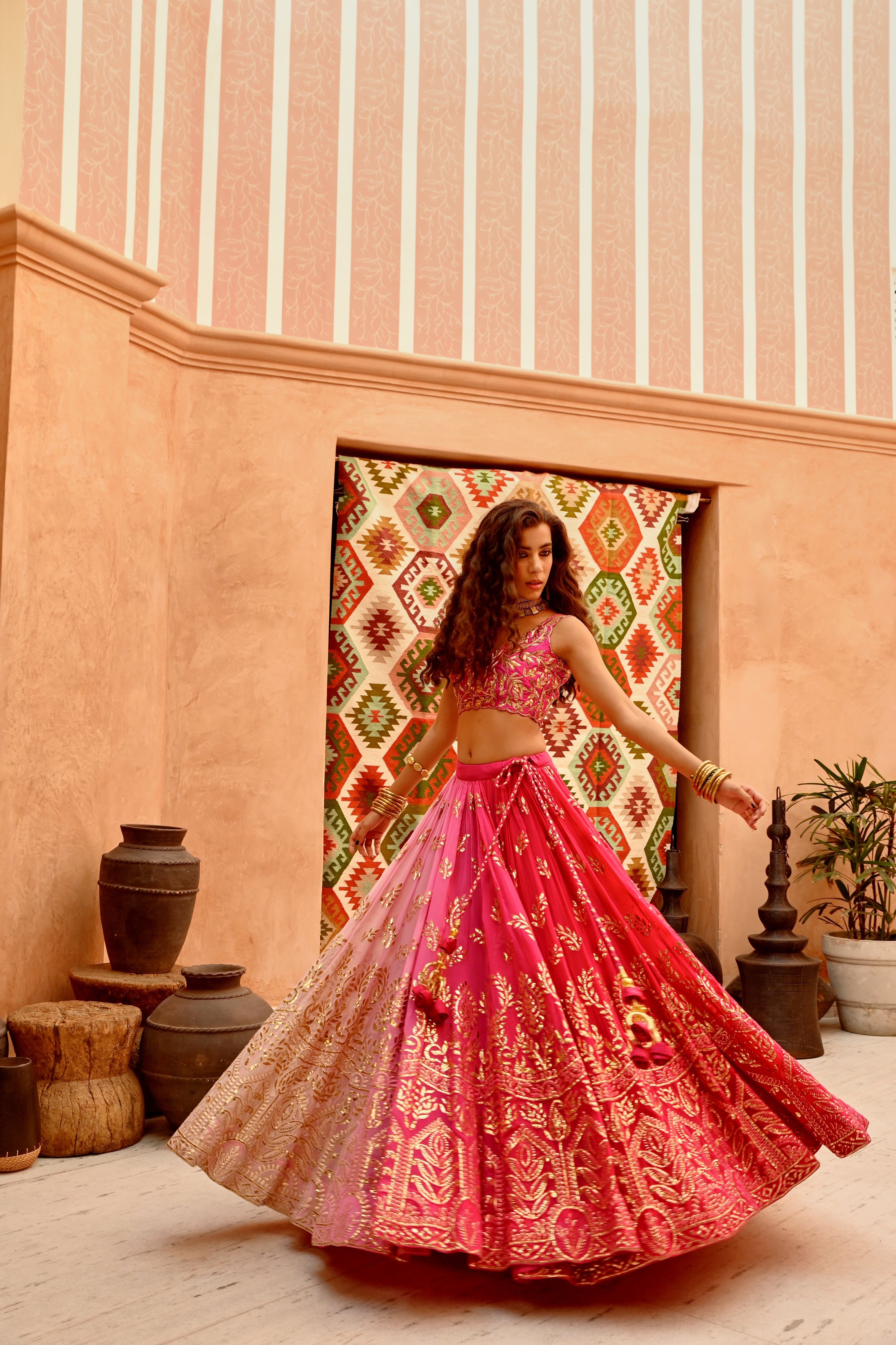Queen Pink Lehenga Set