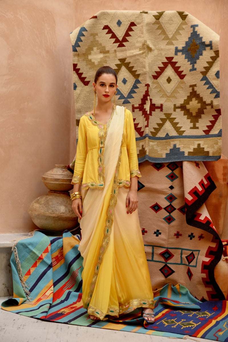 Inaya Saree Pallu Ready to wear pallu style designer Kurtis Catalog  wholesale best price