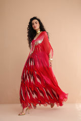 Rose & Pink Bling Kaftaan with Dress set