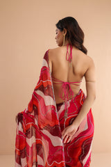 The cosmo politian saree with ambi backless blouse