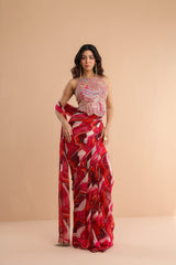 The cosmo politian saree with ambi backless blouse