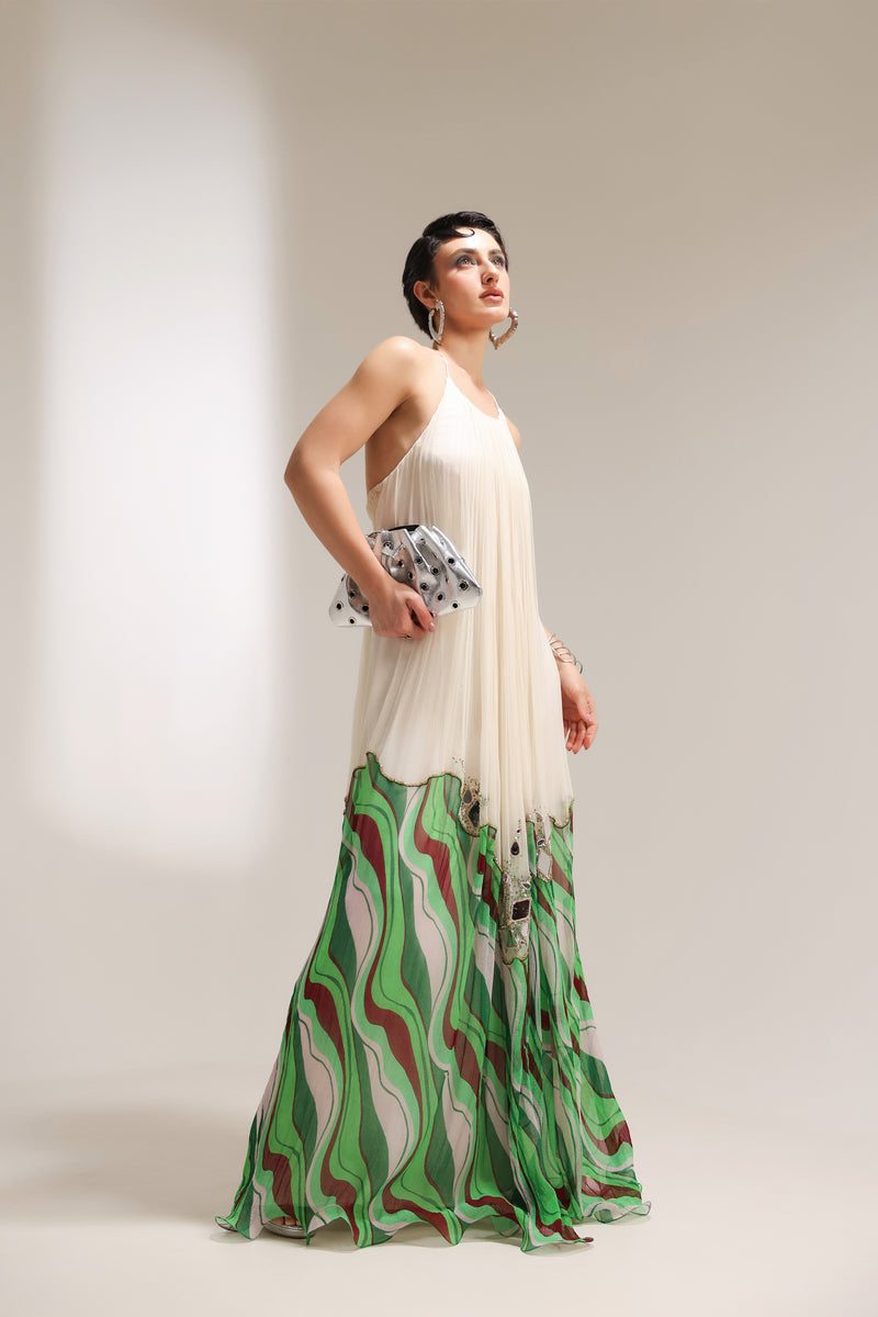 The L.A  Halter Bling Mirror Dress