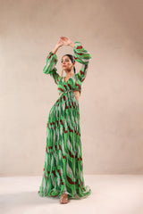 The Green Queen Peekaboo Waist line dress