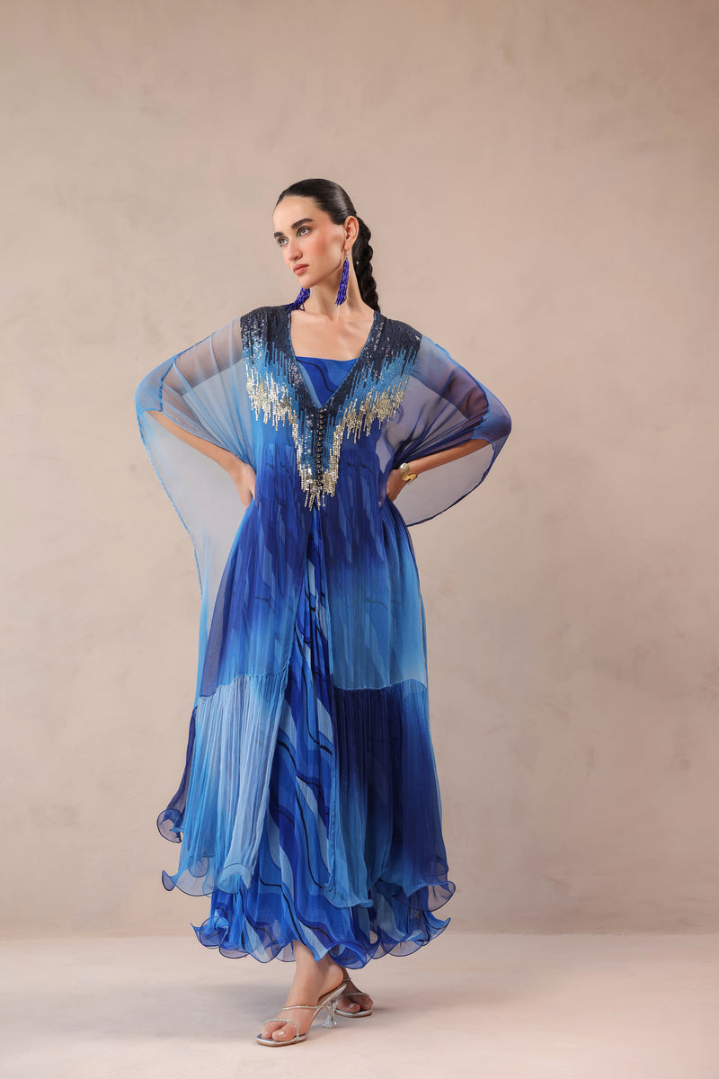 Amber & Ocean Blue Bling Kaftaan Only