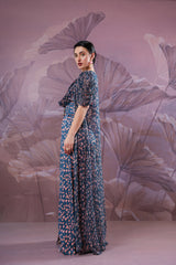 The Telegraph prussian blue cowl jumpsuit