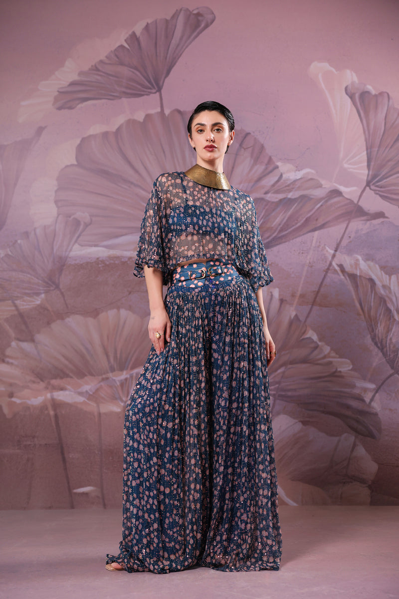 Prussian blue Mukherjee Co-ord Set