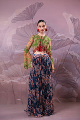 The gulaab pan skirt top set