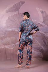 Prussian blue Chatterjee Co-ord set