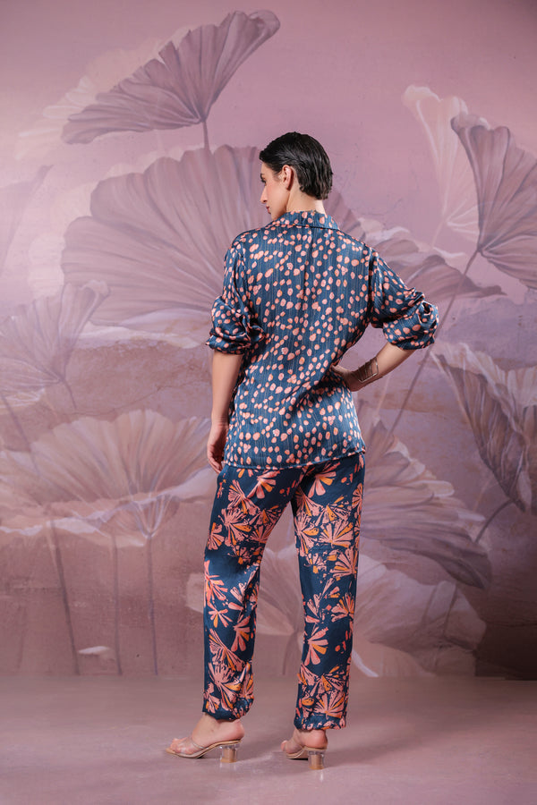 Prussian blue Chatterjee Co-ord set