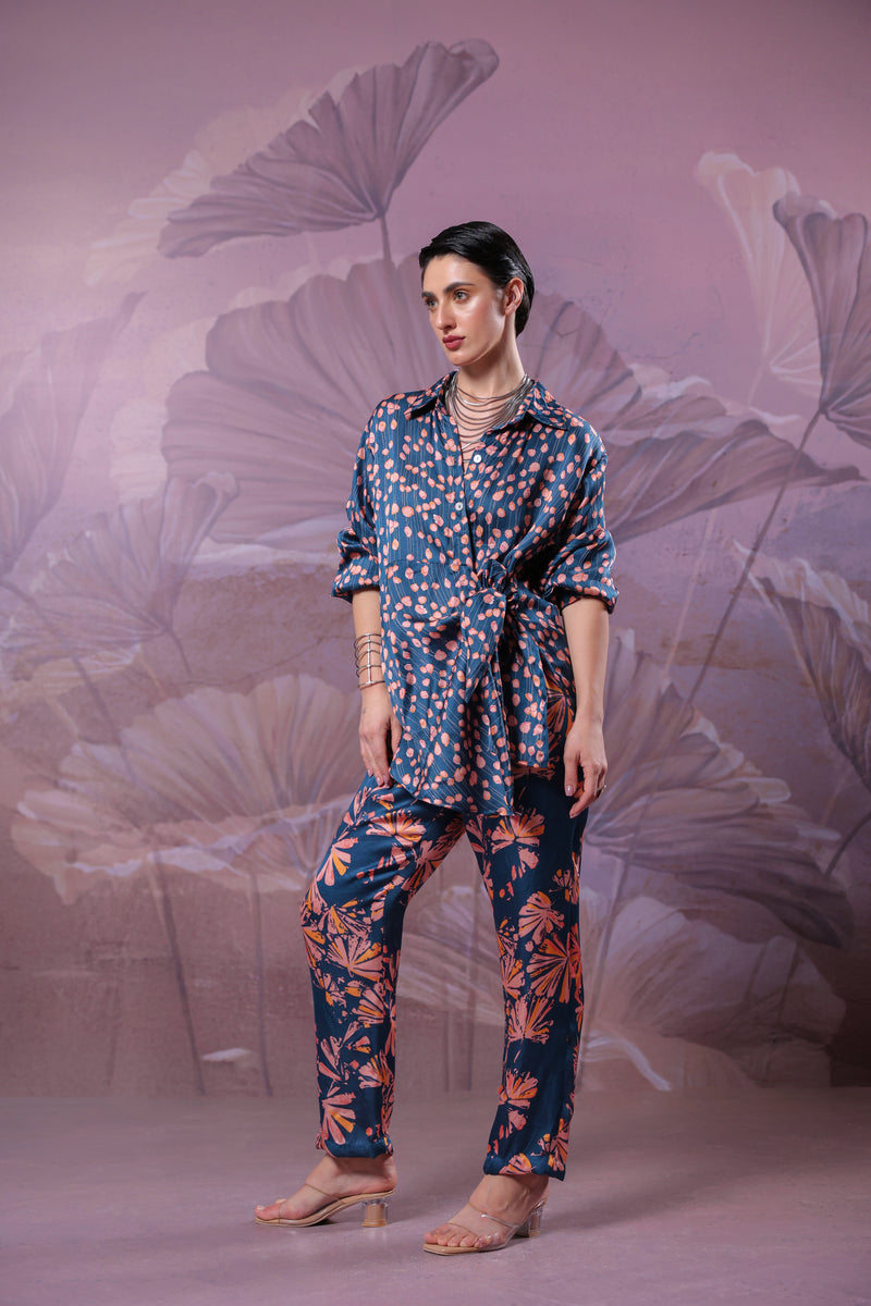 Prussian blue Chatterjee Co-ord set