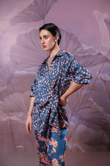 Prussian blue Chatterjee Co-ord set