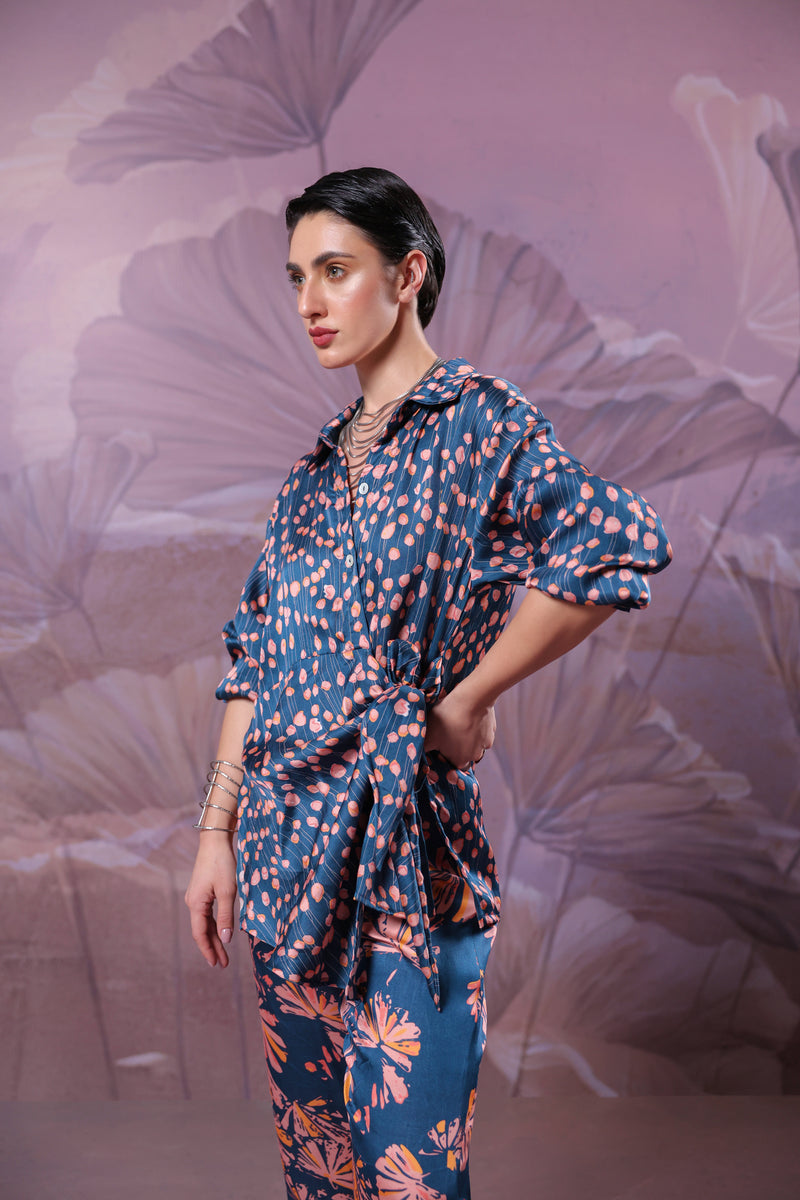 Prussian blue Chatterjee Co-ord set