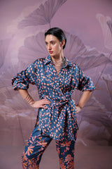 Prussian blue Chatterjee Co-ord set