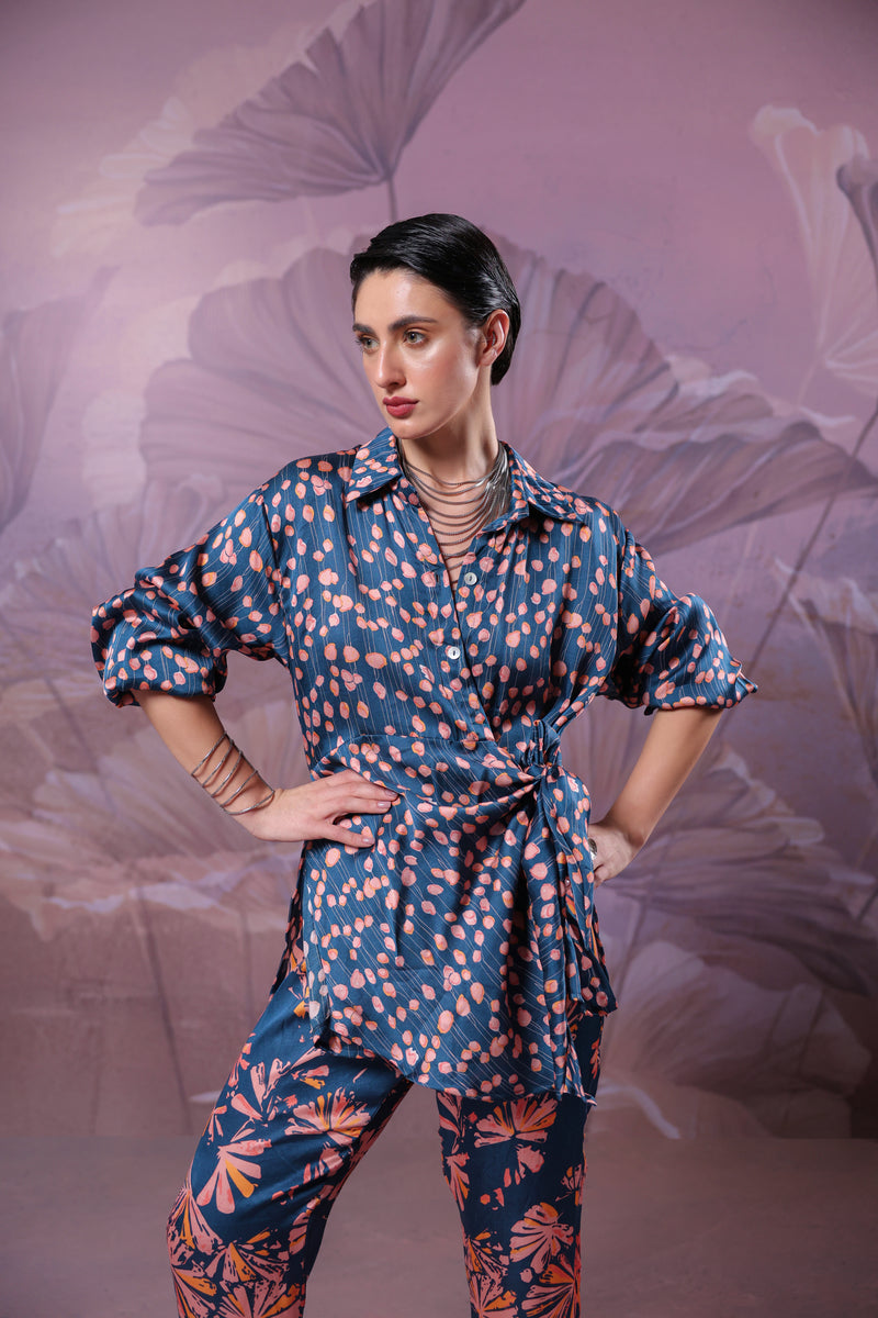 Prussian blue Chatterjee Co-ord set