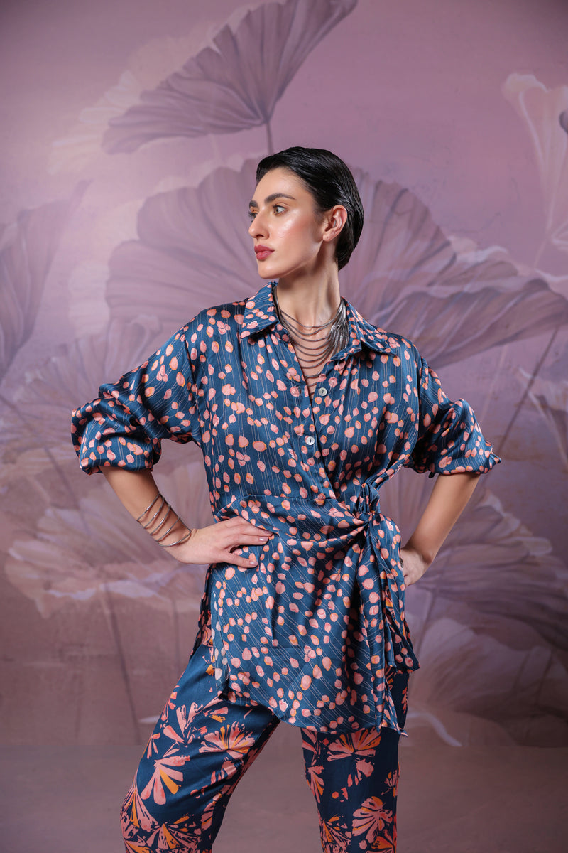 Prussian blue Chatterjee Co-ord set