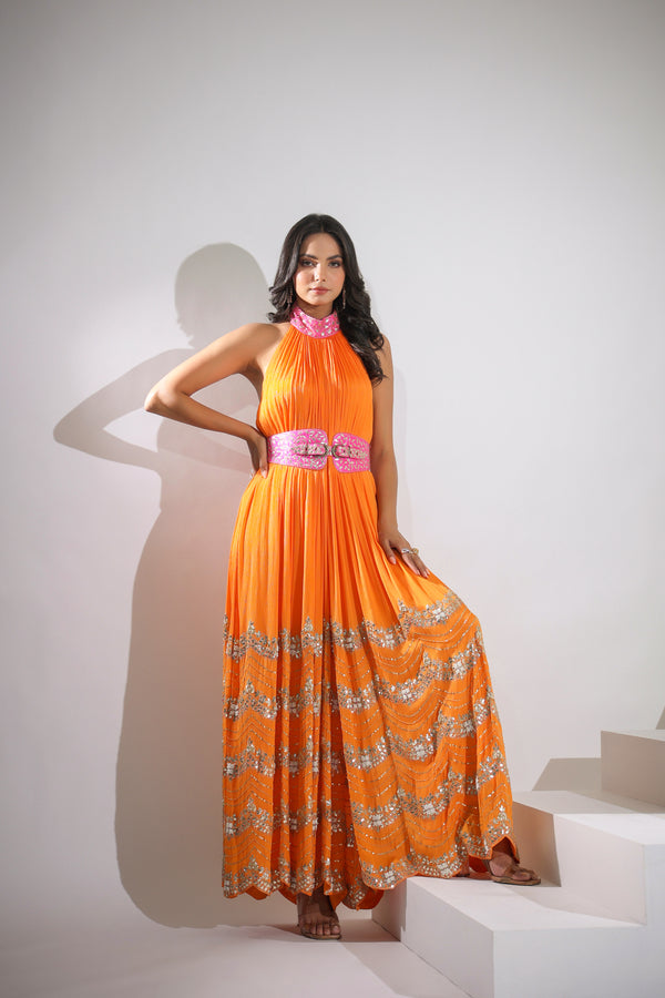 Haseena jumpsuit in orange