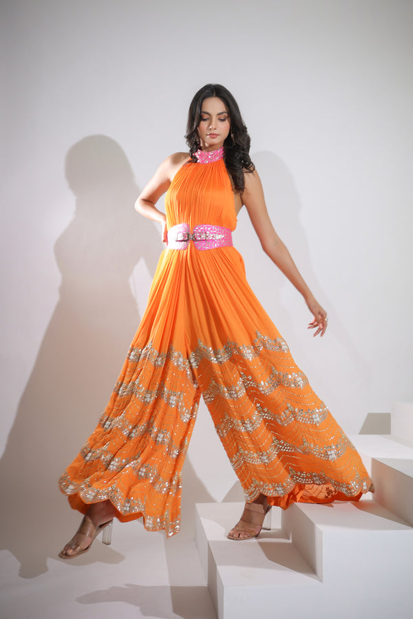 Haseena jumpsuit in orange