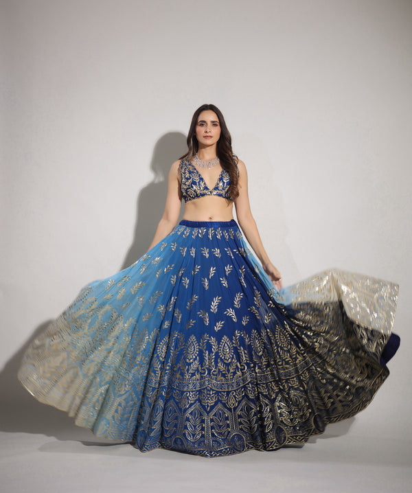 Haseena manike ombre lehenga