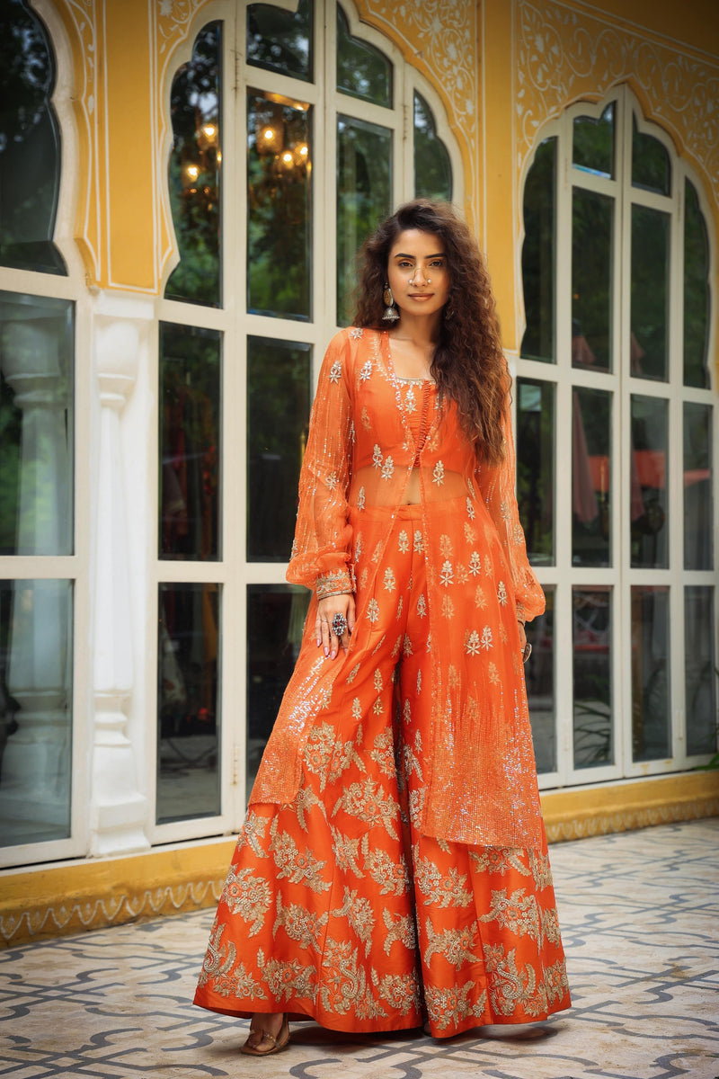 Indian Gota Patti Sharara Suit Set Designer Readymade Long Flared Kurti  With Instant Charm Duppatta 2 Piece Beautiful Kurta Setsize Upto 5XL - Etsy