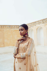Beige Kurta Sharara Set-Indian wear-Pallavi Jaipur