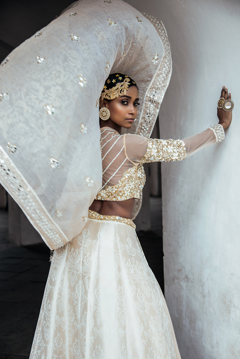 Gold Banarsi Lehenga set