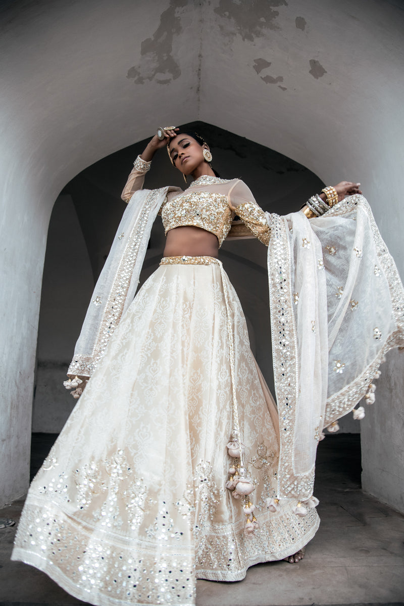 Gold Banarsi Lehenga set