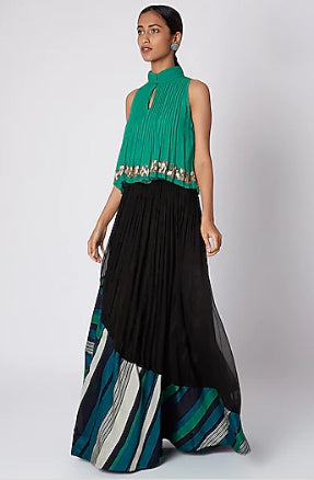 Peacock Halter Top with Skirt