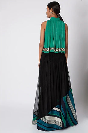 Peacock Halter Top with Skirt