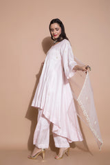 Powder Pink Kurta Set-Indian wear-Pallavi Jaipur