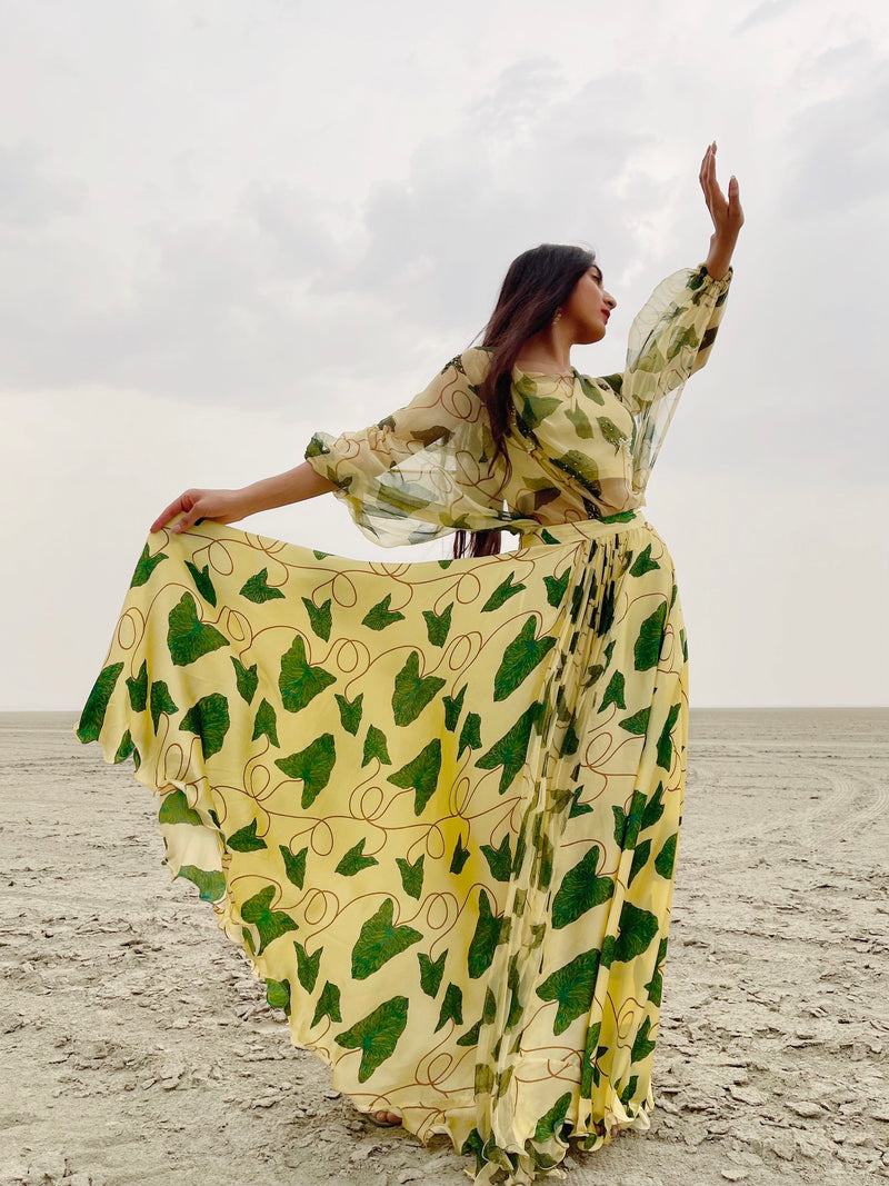 Yellow Shirt Cape with Skirt and Tube