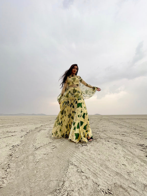 Yellow Shirt Cape with Skirt and Tube