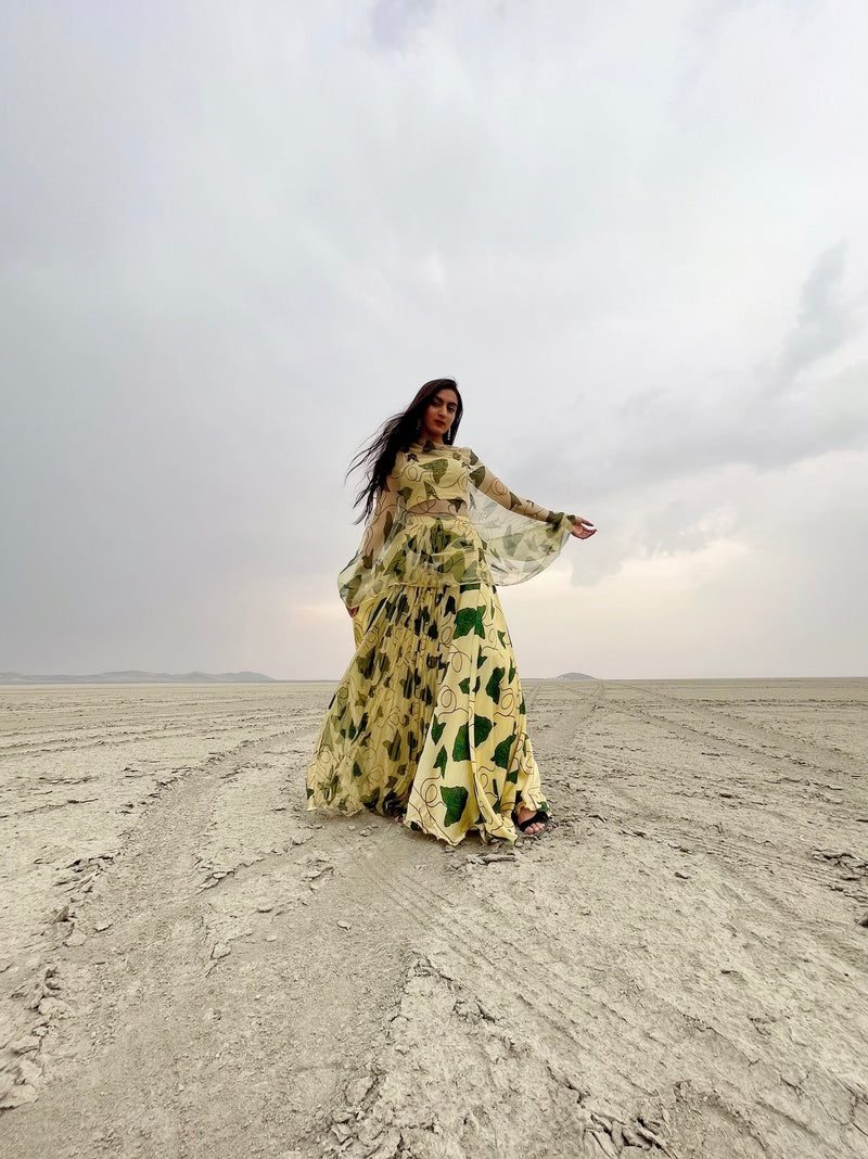 Yellow Shirt Cape with Skirt and Tube