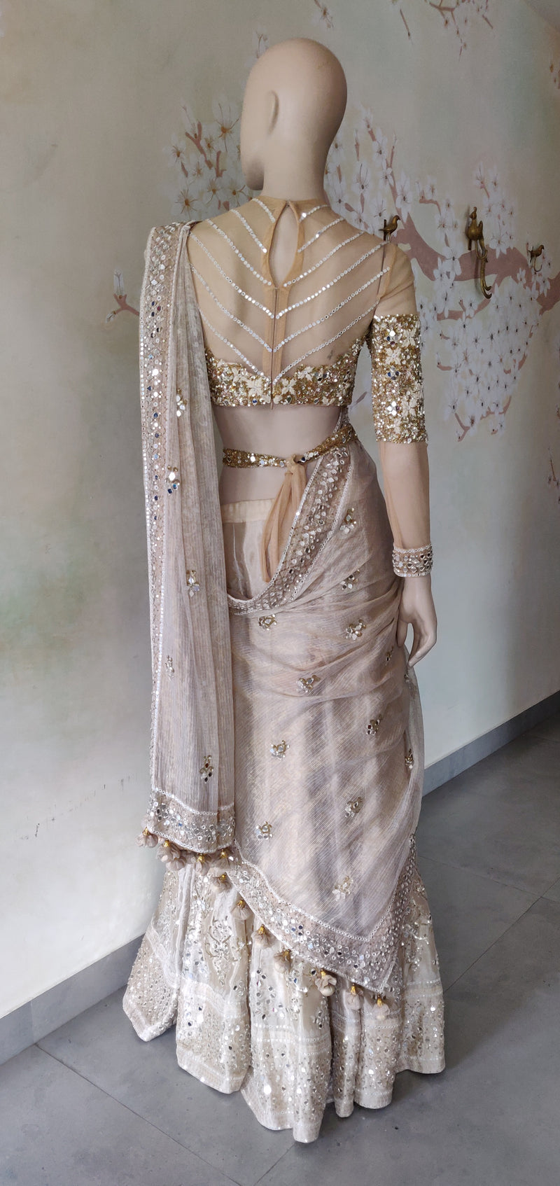 Gold Banarsi Lehenga set