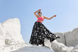 Ameera More Pink Rope Bandeau Top with Volume Skirt