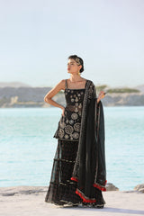 Ameera Enchanted Tunic With Tier Sharara Set