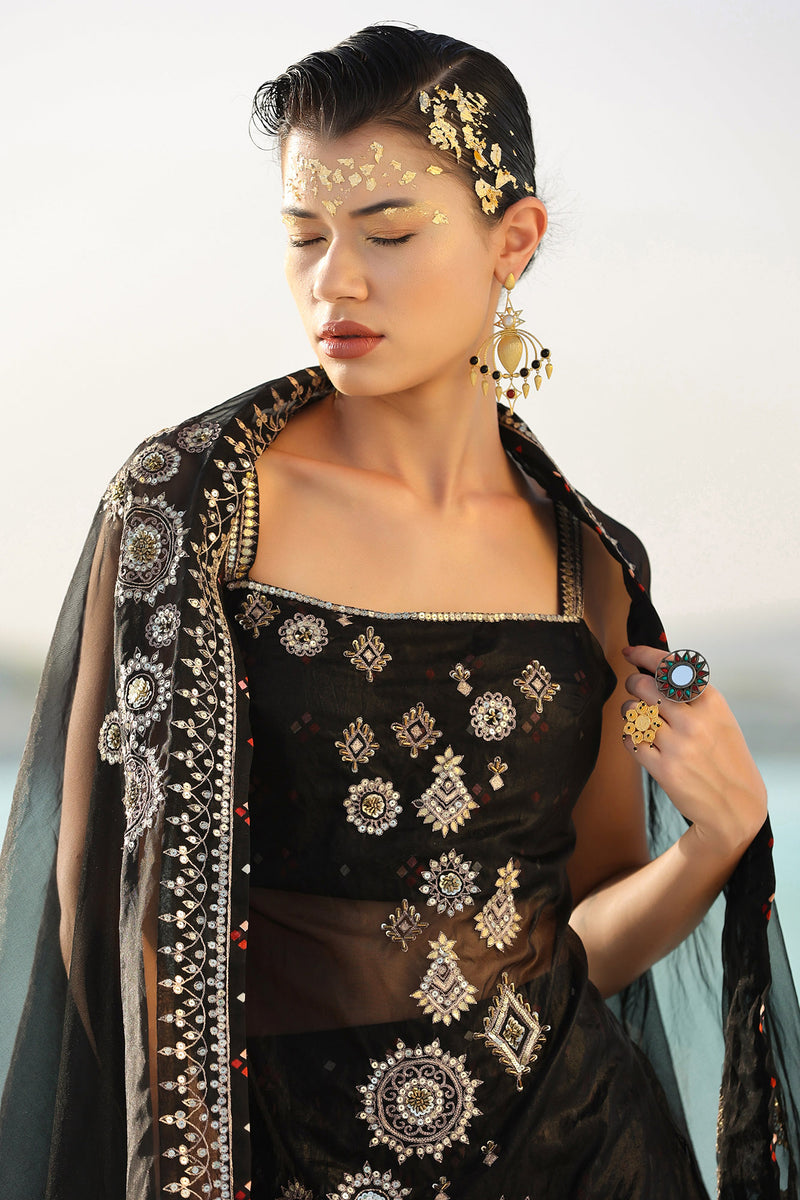 Ameera Enchanted Tunic With Tier Sharara Set