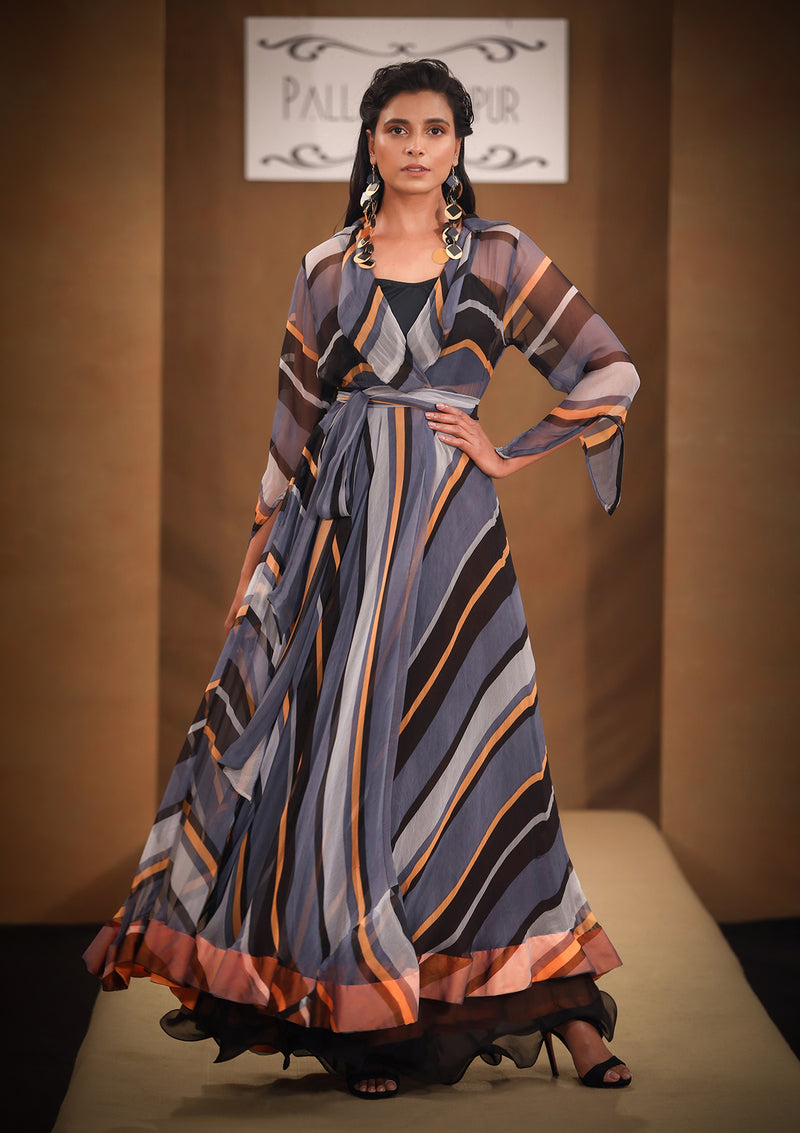 Leela TGB wrap around novel tunic set