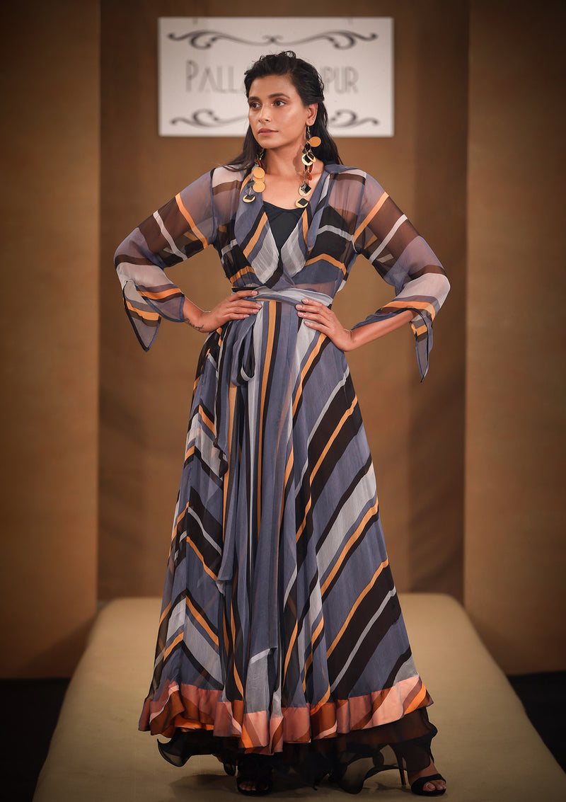 Leela TGB wrap around novel tunic set