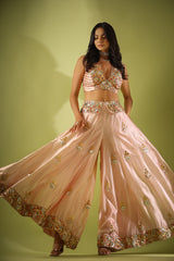 Haseena gulabi pankhi gota sharara set