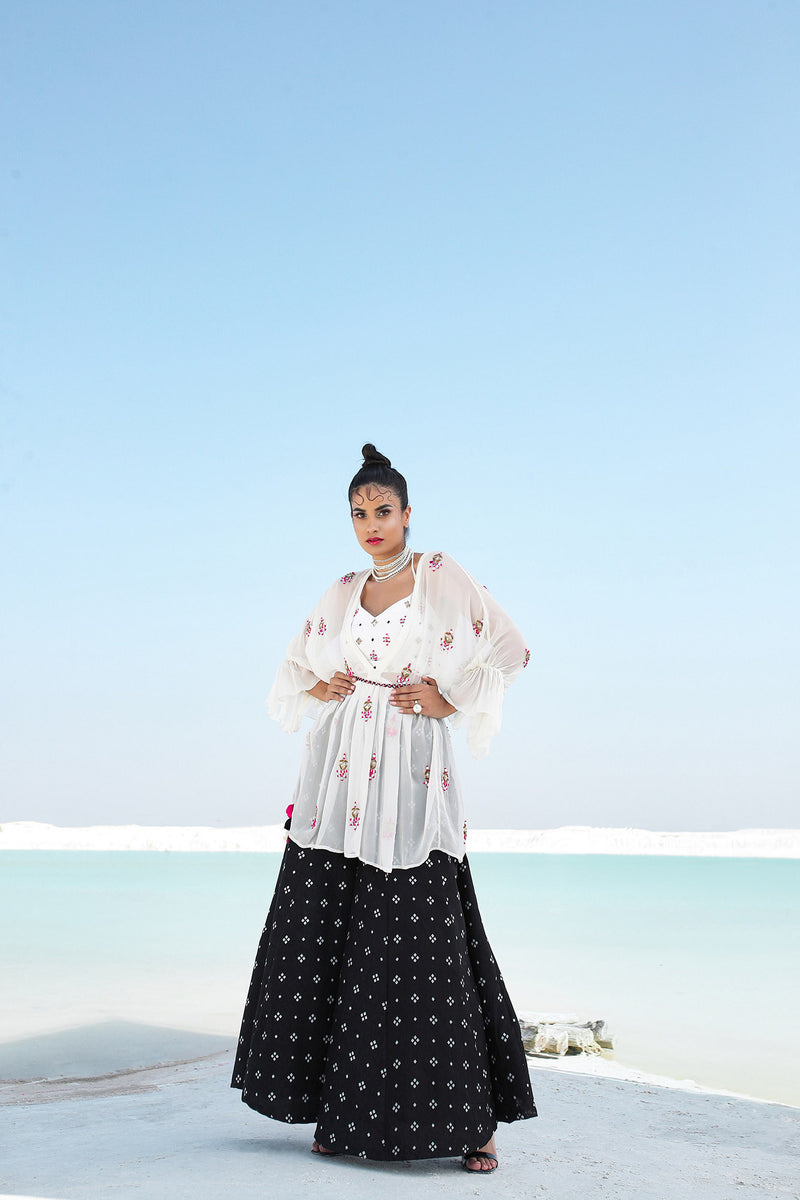 Ameera Ruffle Kimono Sharara Set